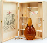 Fruchtflasche Vieux Kirsch in Holzbox mit 2 Gläsern